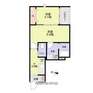 AZURE TOKIWADAIRA(アジュール常盤平)【2階】の間取り