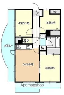 ライオンズマンション川越南古谷第2【101号室号室】の間取り