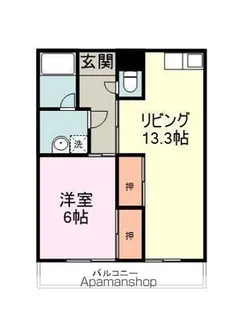 ハイツミナミ【2階】の間取り