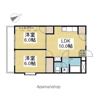 衣山ハイツ【301号室】の間取り