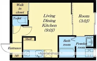 Nalu【203号室】の間取り