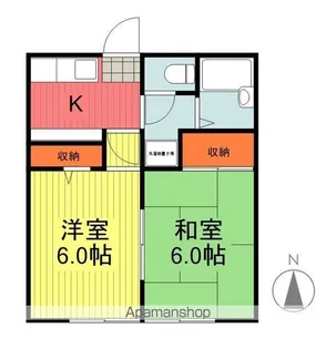 サンハイツKーA【102号室】の間取り