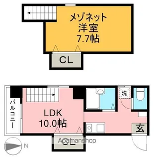 リヴィエラ二葉町【7階】の間取り