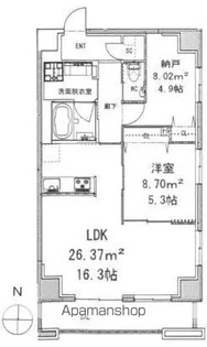 モンテヴェルデ神楽坂弐番館【2階】の間取り