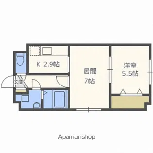 ベルファーレ平岸【407号室】の間取り