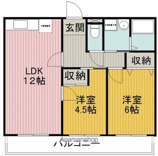 カーサ刀根山【3階】の間取り
