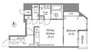 GRAN PASEO本郷三丁目【10階】の間取り