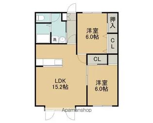 TMハイツB【202号室】の間取り