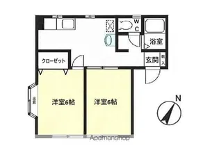 コートサンブリッヂA【1F号室】の間取り