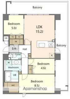 S-RESIDENCE百道aureate【5階】の間取り