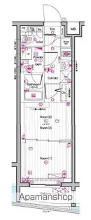 THE PREMIUM CUBE G 東中野【1階】の間取り