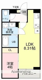 グラン大和町【3階】の間取り