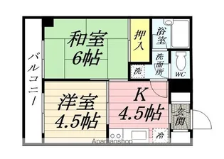 シャンテ吉野町【506号室】の間取り