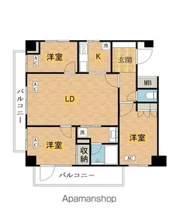 プレシャスハーモニー八王子【4階】の間取り