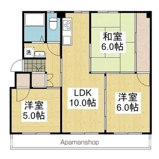 メゾン久米3号棟【.354号室】の間取り
