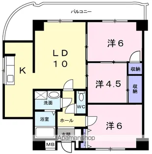 アインスブルグ巽東【701号室】の間取り