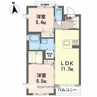 メゾンマスト郡山【2階】の間取り