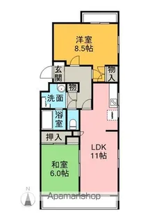 コープ野村半田壱号棟【306号室】の間取り