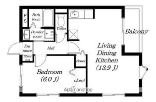 パルティシオン【211号室】の間取り