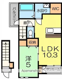 グッドライフステージ古沢【201号室】の間取り