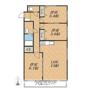 サルイ・オビヒロ【5階】の間取り