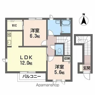 ブランシェN【2階】の間取り