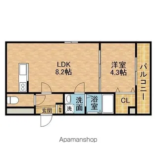 ソリティア光善寺【304号室】の間取り