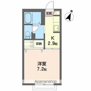 ハイツ早坂【2階】の間取り