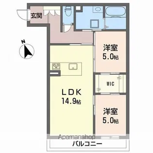 シャーメゾン石手白石【1階】の間取り