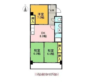 メゾン徳Ⅱ【3階】の間取り