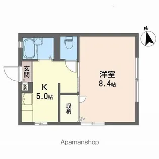 ディアス岡田【1階】の間取り