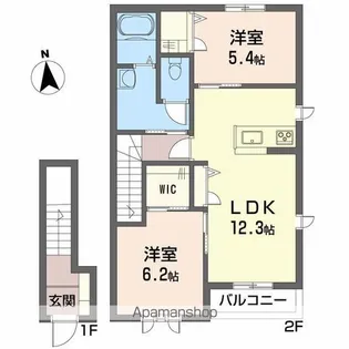 モダンヴィレッジ A棟【2階】の間取り