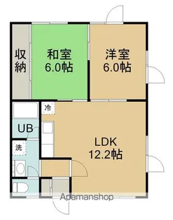 マンション大國Ⅲ【2階】の間取り
