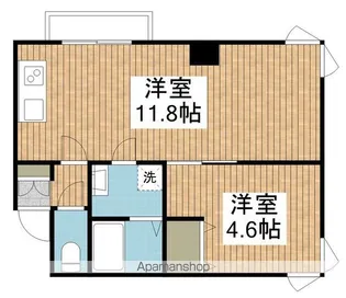 ハクエーマンション【2階】の間取り