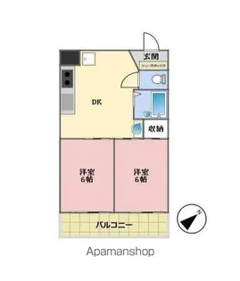 シーダー茅ヶ崎【202号室】の間取り