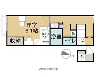レオパレス三豊【204号室】の間取り