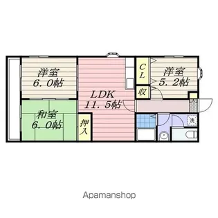 コーポヤマオカ【1階】の間取り