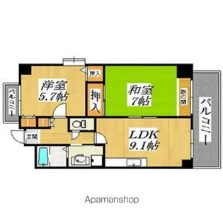 ルミノーゾスペランツァ【4階】の間取り