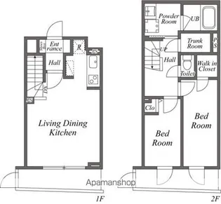 ユーレジデンス下北沢【2階】の間取り