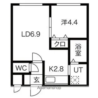 ル・ファール南6条 イースト【1階】の間取り
