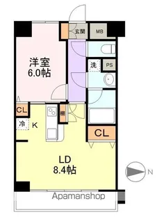 アーバンフラッツ青葉小田原(旧LA DOUCEUR青葉小田原)【6階】の間取り