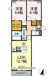 ビューテラスⅡ【1階】の間取り