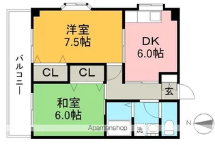 メゾン土佐【2階】の間取り