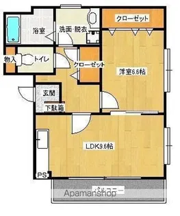 コージー姪浜【302号室】の間取り