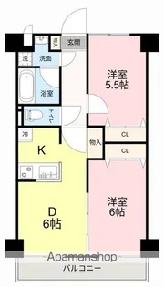 沖野マンションⅡ【402号室】の間取り