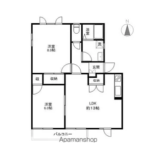 フレグランスモア綱島M棟【102号室】の間取り