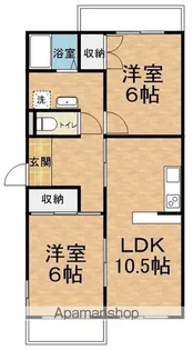 清水東レジデンス【102号室】の間取り