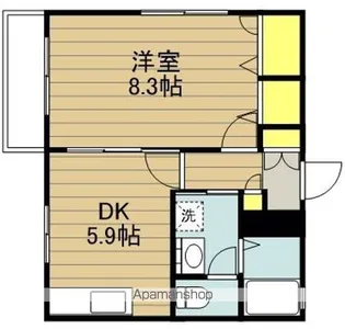 オータム秋元【2階】の間取り