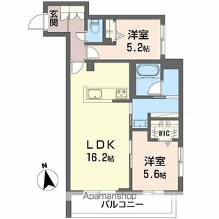 シャーメゾン深翠の杜【2階】の間取り