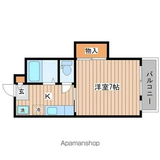 ロイヤルパインB【203号室】の間取り